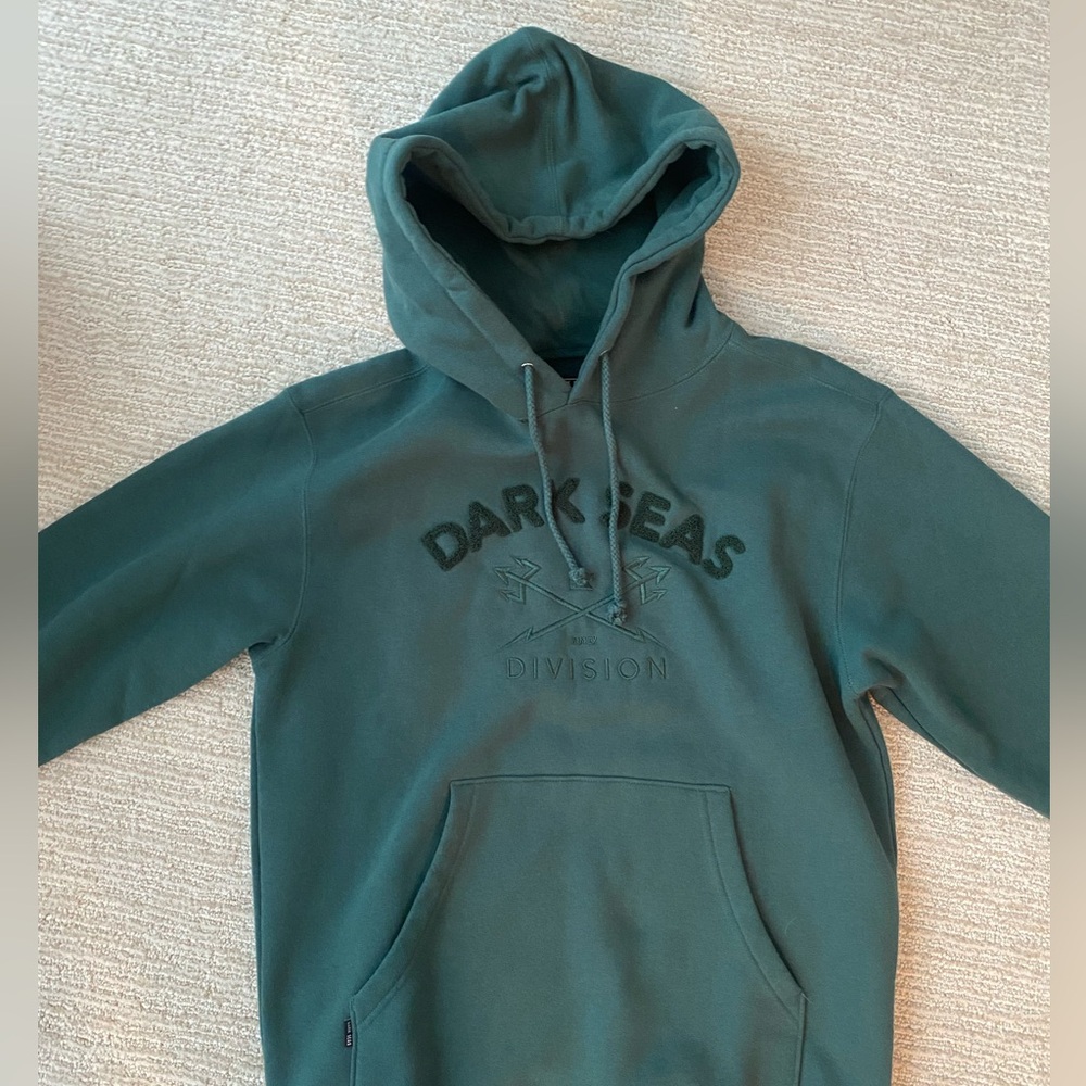 Dark Seas Division Size Small Hoodie Teal Green